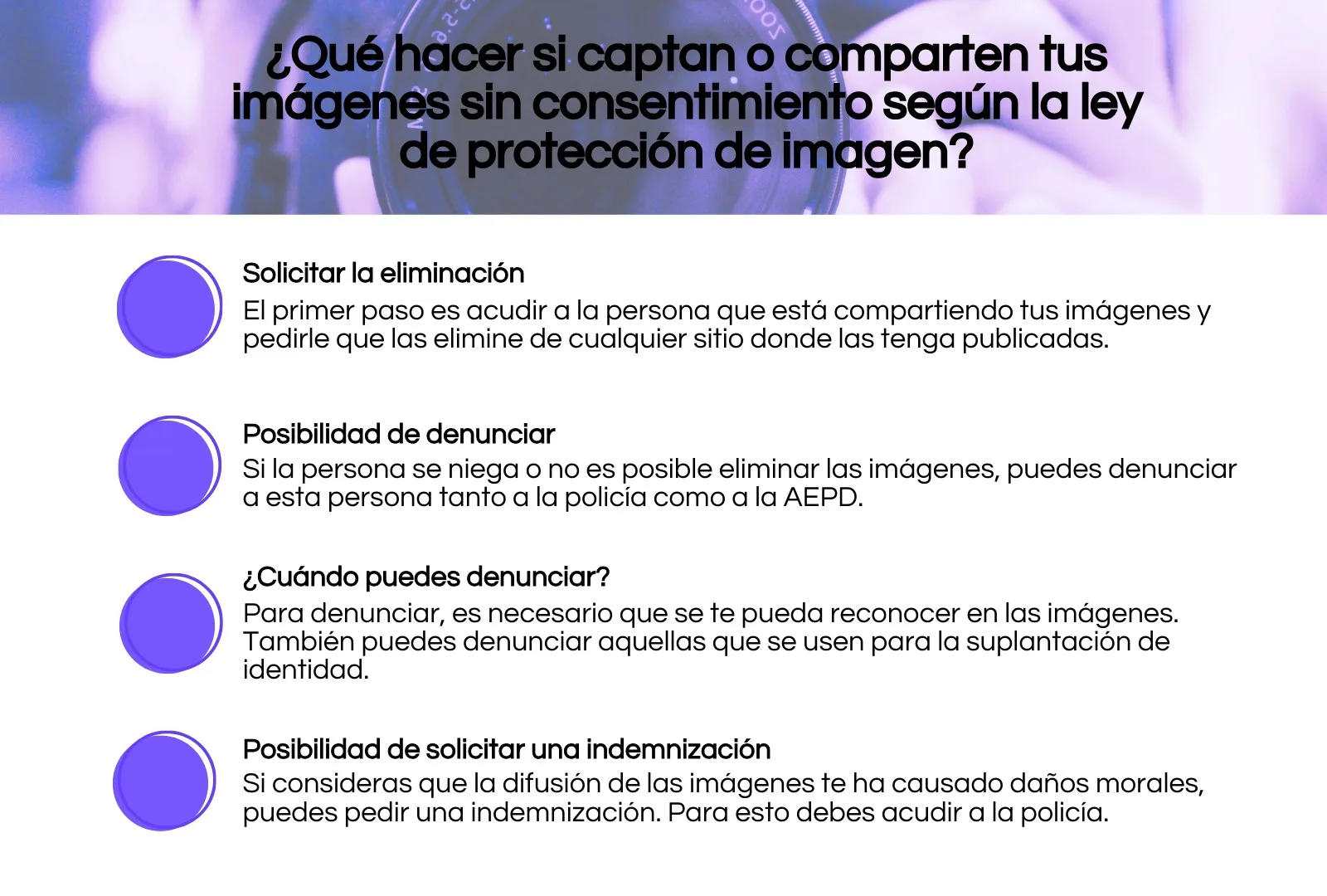 Qué hacer si captan o comparten tus imágenes sin consentimiento